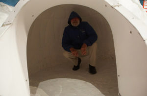 crouch in igloo