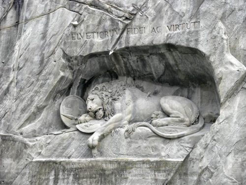 dying lion
