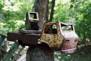 rusty toy truck Chernobyl