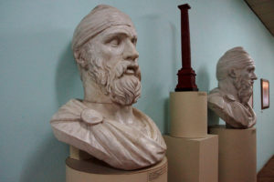 Bust in museum