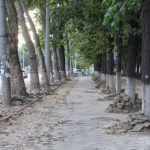 broken pavements in chisinau