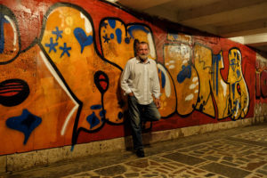 In the underpass