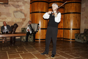 violins at wine tasting Milestii Mici