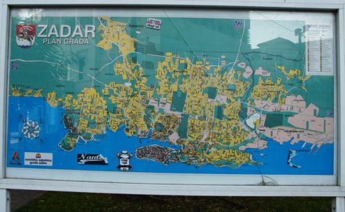 Zadar map